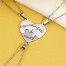Personalized Heart Puzzle Name Necklace for Women Custom Engraved Family Love Chain Pendant Fashion BFF Couple Gift Silver Gold Rose Gold
