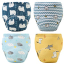 4PCS Unisex Baby Waterproof Diapers Cotton Potty Training Pants Reusable Eco-Friendly Pee Shorts for Boys & Girls 1-3 Years