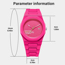 Men's Fashion Casual Sports Quartz Watch Waterproof No Digital Calendar Couple Watch with Plastic Band And Glass Dial Window