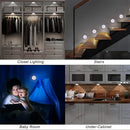 2-6 Pack USB Rechargeable LED Night Light Motion Sensor Wireless Lamp for Staircase Closet 3 Color Options - Eye-Catching Lighting