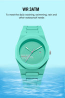 Men's Fashion Casual Sports Quartz Watch Waterproof No Digital Calendar Couple Watch with Plastic Band And Glass Dial Window