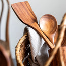 Eco-Friendly Wood Kitchenware Cooking Set with Storage Bucket - Household Spatula Spoon Salad Fork Stirring Spoon Baking Tools