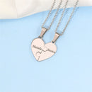 Personalized Heart Puzzle Name Necklace for Women Custom Engraved Family Love Chain Pendant Fashion BFF Couple Gift Silver Gold Rose Gold