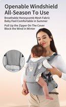 INSULAR 3-in-1 Multi-functional Child Waist Stool Breathable Baby Carrier with Hip Seat Front Hold Portable 4 Season Use