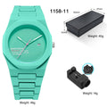 Men's Fashion Casual Sports Quartz Watch Waterproof No Digital Calendar Couple Watch with Plastic Band And Glass Dial Window