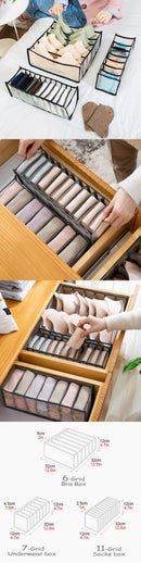 Closet Organizer For Underwear Socks Home Cabinet Divider Storage Box Drawer Organizers Bra Socks Storage Organizer Box