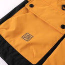 Men's Casual Windproof Jacket with Detachable Hat Solid Color Spring Autumn Versatile Coat Comfortable Knit Fabric Zip Closure
