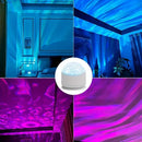 HOMEFISH Aurora Glow Projector Light Bar Midnight Halo Party Atmosphere Night Light round Shape ABS Body with Included Batteries
