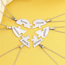 Personalized Heart Puzzle Name Necklace for Women Custom Engraved Family Love Chain Pendant Fashion BFF Couple Gift Silver Gold Rose Gold