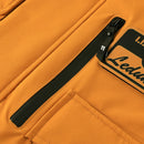 Men's Casual Windproof Jacket with Detachable Hat Solid Color Spring Autumn Versatile Coat Comfortable Knit Fabric Zip Closure