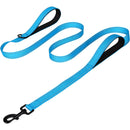 Heavy Duty Double Handle Dog Leash with Reflective Strips for Night Safety - Suitable for Large And Extra Large Breeds - Basic Polyester Blends Leash