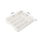 4/5 Compartments Cutlery Organizer Daily Drawer Divider Tray Rectangle Easy Clean Home Kitchen Spoon Fork Separation Box