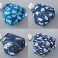4PCS Unisex Baby Waterproof Diapers Cotton Potty Training Pants Reusable Eco-Friendly Pee Shorts for Boys & Girls 1-3 Years