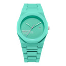 Men's Fashion Casual Sports Quartz Watch Waterproof No Digital Calendar Couple Watch with Plastic Band And Glass Dial Window