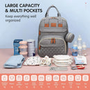 3-in-1 Diaper Bag Backpack – Foldable Baby Bed & USB Charging