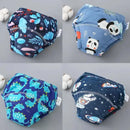 4PCS Unisex Baby Waterproof Diapers Cotton Potty Training Pants Reusable Eco-Friendly Pee Shorts for Boys & Girls 1-3 Years