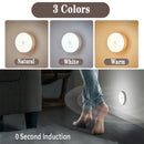 2-6 Pack USB Rechargeable LED Night Light Motion Sensor Wireless Lamp for Staircase Closet 3 Color Options - Eye-Catching Lighting