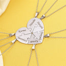 Personalized Heart Puzzle Name Necklace for Women Custom Engraved Family Love Chain Pendant Fashion BFF Couple Gift Silver Gold Rose Gold