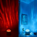 HOMEFISH Aurora Glow Projector Light Bar Midnight Halo Party Atmosphere Night Light round Shape ABS Body with Included Batteries