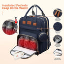3-in-1 Diaper Bag Backpack – Foldable Baby Bed & USB Charging
