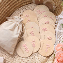 Ylsteed 12Pcs 1-12 Month Newborn Monthly Milestone Wooden Cards Dics Baby Keepsakes Newborn Photo Props