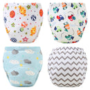 4PCS Unisex Baby Waterproof Diapers Cotton Potty Training Pants Reusable Eco-Friendly Pee Shorts for Boys & Girls 1-3 Years